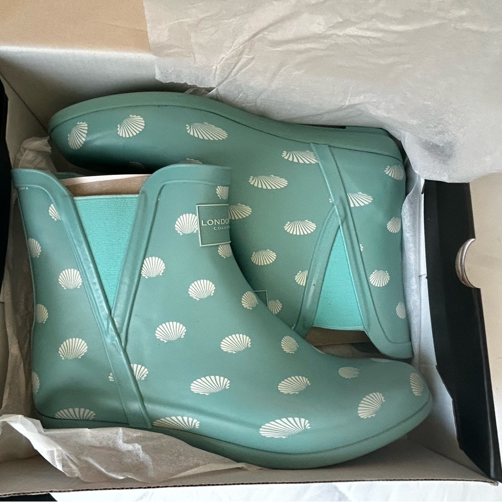 London Fog Turquoise Shells Winter Boots - Picture 3 of 5